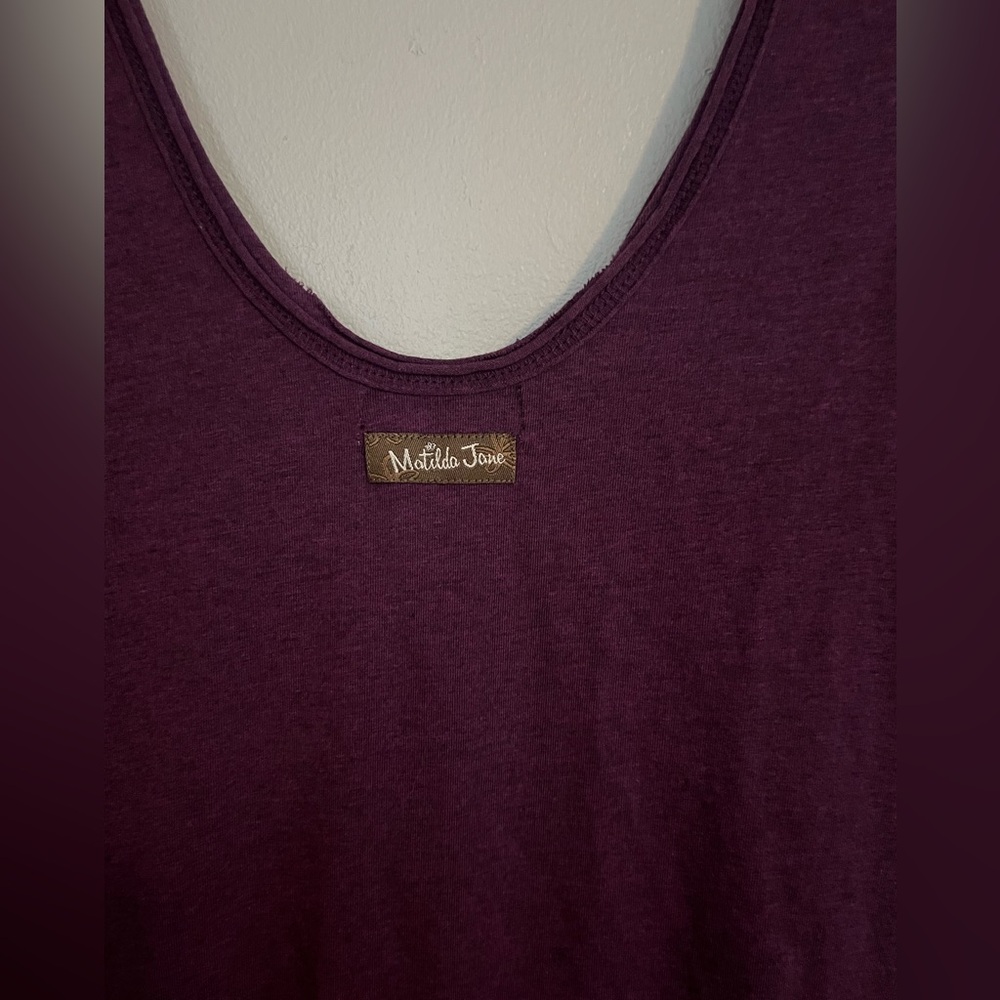Matilda Jane Plum Skippy Peplum Tank Size S‎ - Picture 3 of 4